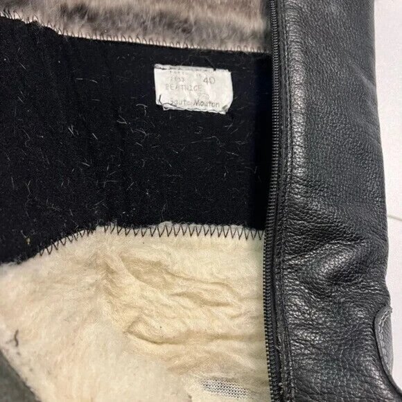 Sauté Mouton Luxury Black Leather Beatrice Boots Made in Canada Size 9.5 - Picture 12 of 16